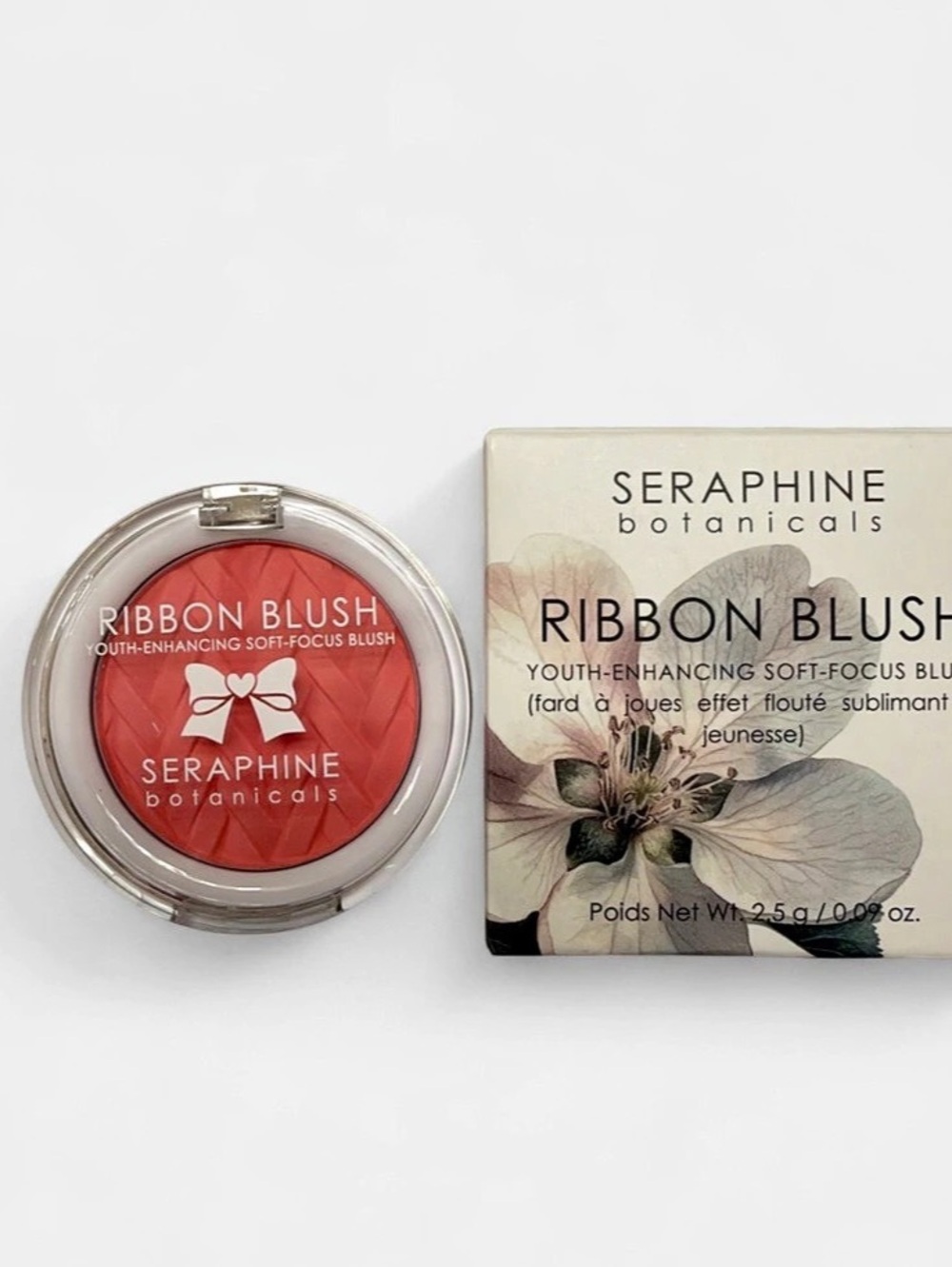 Seraphine Botanicals Ribbon Blush - Youth-Enhancing Soft-Focus Blush Red NWT